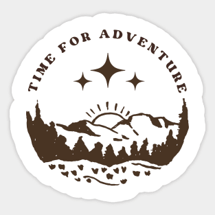 Unleash Wanderlust: Time for Adventure Sticker